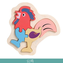 Load image into Gallery viewer, Wooden Children Colorful Animal Stevvex Puzzle for Toddler Creative Puzzle Early Educational Toys for Boys and Girls 2-4
