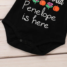 Load image into Gallery viewer, Halloween Clothing Newborn Infant Pumpkin Romper Floral Trousers Hat Headband 4pcs Set For Girls
