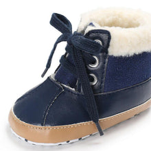 Load image into Gallery viewer, Infant Newborn Baby Boy Winter Warm Lace Up Design Boots Kids Baby Boy Booties Stylish Autumn Shoes

