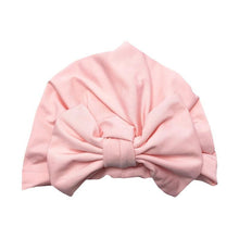 Load image into Gallery viewer, Luxury Modern Baby Headband Hat Bowknot Print Cotton Stretchy Turban Headband Infant Head Wrap Beanie Hat  For Babies and Kids
