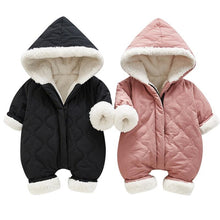 Load image into Gallery viewer, Modern Elegant Winter Children's baby Plush Thickened Cotton Jumpsuit Jacket For New Baby  Boys and Girls
