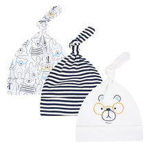 Load image into Gallery viewer, Printed Baby Hats &amp; Caps For Newborn Baby Accessories In Elegant Modern Design Set Of 3PCS For Baby Kids
