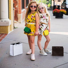 Load image into Gallery viewer, Modern Luxury Girl Clothes Kids Baby Girls Floral Jumpsuit Sleeveless Romper Clothes Outfits Set Dress For Girls In Floral Modern Summer Design
