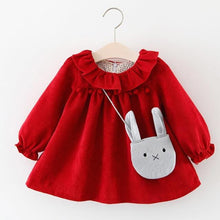 Load image into Gallery viewer, Newborn Baby Girl Cartoon Dress With Bag Infant Clothing Toddler Dress In elegant Design Made for Kids
