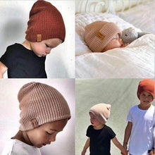 Load image into Gallery viewer, Modern Kids Girls &amp; Boys Winter Hat Soft Warm Beanie Crochet Elasticity Knit Children Casual Warm Cap For Kids
