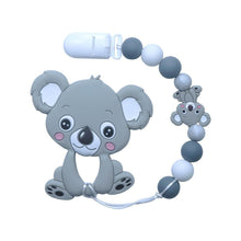 Load image into Gallery viewer, Baby Teething Lovely Koala Owl Horse Cookies Baby Teether Molar Toy Gift Raccoon Food Grade Silicone Beads For Kids and Baby
