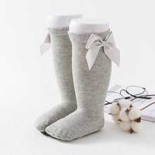Load image into Gallery viewer, Baby Girls High Long Soft Cotton Lace Big Bow Knee Socks Toddlers Stretchable Material Excellent For Every Occasion
