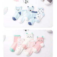 Load image into Gallery viewer, Luxury Modern 5pair Socks Set Kids Soft Cotton Socks Baby Cute Cartoon Warm Dots Fashion Sport Socks For Firls and Boys Kids
