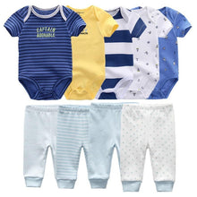 Load image into Gallery viewer, Solid Bodysuits Pants Baby Boy Clothes Clothing Sets 0-12M  Unisex Newborn Baby Pajamas Romper Jumpsuit For Boys and Girls Kids
