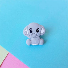 Load image into Gallery viewer, 2pc Silicone Elephant Teether  Baby Silicone Chew Charms Baby Teething Gift Toddler Toys Unique Design
