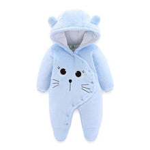 Load image into Gallery viewer, Newborn Winter Hoodie Baby Rompers Outwear Infant Baby Jumpsuit 3M -12M For Girls and Boys Winter Romper
