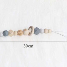 Load image into Gallery viewer, Modern Wood Pacifier Clip Chain Holder Nipples Pacifier Clips Pacifier Teether Teething Toy Cartoo Wooden Bracket For Pacifier For Kids
