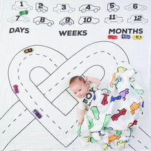 Load image into Gallery viewer, Newborn baby Monthly Growth  Blanket Photography Props Background Cloth For Baby
