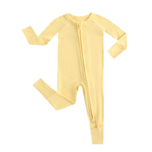 Load image into Gallery viewer, Happy Yellow Zippered Baby Romper
