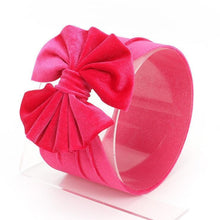 Load image into Gallery viewer, New Large Bow Baby Headband Velet Soft Bowknot Girl Accessories Hair Solid Messy Bows Toddler Headbands Baby Head Wraps Turban Big Bow for Girls
