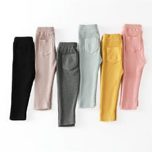 Load image into Gallery viewer, Baby Girls Leggings Cotton Pants Spring Autumn Kids Girls Pants Fashion Solid Long Trousers Children's Pants
