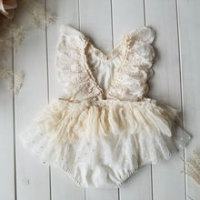 Load image into Gallery viewer, Modern Newborn Baby Girl Flower Lace Romper Bodysuit Jumpsuit Tutu Dress Outfit Clothes Made for Little Prinsess girls between 0-24Months
