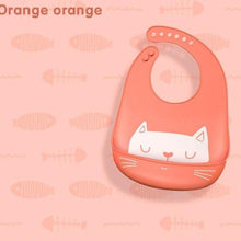 Load image into Gallery viewer, Silicone Baby Eating Bib Children Adjustable Large Boy Girl Saliva Pocket Super Soft Waterproof Bibs For Kids

