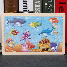 Load image into Gallery viewer, 24 Slice Wood Puzzles Children Adults Vehicle Puzzles Wooden Toys Learning Education Environmental Assemble Educational Games For Kids and Babies
