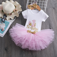 Load image into Gallery viewer, New 1st Birthday Tutu Baby Infant Christening Cake Dresses for Party Kids 1 Year Baby Girl For  Birthday Party
