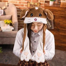 Load image into Gallery viewer, Modern Elegant Winter Interesting Girls Animals Ear Moving Jumping Hats Children and Adults Women Warm Rabbit Winter Caps In Modern Design
