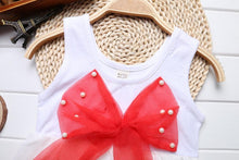 Load image into Gallery viewer, Luxury Summer Fashion Purple Stripe Round Neck Sleeveless Chiffon Dresses for baby Girls With Big Bow
