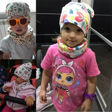 Load image into Gallery viewer, Modern Cartoon Cotton Baby Hat Winter Baby Girls Hat Newborn Boys Hats Kids Cap Scarf Set Children Beanies For Kids With Scarf
