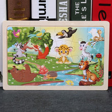 Load image into Gallery viewer, 24 Slice Wood Puzzles Children Adults Vehicle Puzzles Wooden Toys Learning Education Environmental Assemble Educational Games For Kids and Babies
