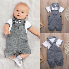 Load image into Gallery viewer, Baby Boys Cloth Set Infants T-shirt Top Bib Pants Kids Jumpsuit Newborn Baby Clothing Baby's Sets In Elegant Design
