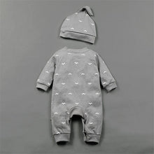 Load image into Gallery viewer, Romper Set Fashion Cartoon Bodysuit Hat and Pant  Clothing Set Cute Animal Newborn Baby Clothes Pajamas
