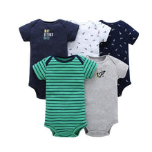 Load image into Gallery viewer, 5PCS/SET Baby Bodysuit Newborn Clothes Short Sleeve Cotton Unisex Body Clothing Pajams for Kids
