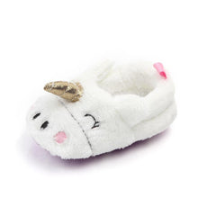 Load image into Gallery viewer, Princess Newborn Baby Crawling Shoes Girl Slippers Pre Walker Trainers Fur Winter Soft Shoes
