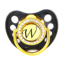 Load image into Gallery viewer, Baby Name Initial Letters Silicone Newborn Kids Dummy Pacifier Nipple Baby Soother Holder Great Babies Gift

