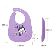 Load image into Gallery viewer, Silicone Baby Bibs waterproof Baby Saliva Towel Animal Adjustable Cloths Bandana Soft Feeding Cartoon Bib For Kids
