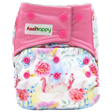 Load image into Gallery viewer, Colorful Modern Baby Cloth Diaper Bamboo Charcoal Nappy All-in-one Diapers sewn 3 Layers Micro fleece Insert Inside Reusable Diaper For Baby and Kids For Unlimited Use
