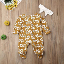 Load image into Gallery viewer, Newborn Kid Baby Girls long Sleeve Floral Romper Elegant Ruffles Jumpsuit Flower Cute Sweet Outfit
