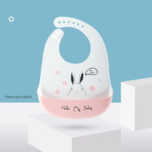 Load image into Gallery viewer, Bib Waterproof Silicone Feeding Saliva Towel Newborn  Adjustable Bur Cloth Turban Disposable Cartoon with Elegant Deisgn For Baby and Kids
