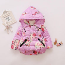 Load image into Gallery viewer, Luxury Modern Designer New Winter Baby Outerwear Hooded Printed Cotton Padded Jacket and Coats For Babies and Girls Kids
