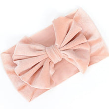 Load image into Gallery viewer, New Large Bow Baby Headband Velet Soft Bowknot Girl Accessories Hair Solid Messy Bows Toddler Headbands Baby Head Wraps Turban Big Bow for Girls
