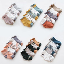 Load image into Gallery viewer, 5PCS/SET Newborn Baby Socks Cotton for Girls Autumn Winter Toddler Baby Boy Socks Infant Kids socks
