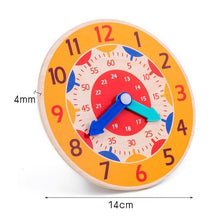 Load image into Gallery viewer, Popular Educational Wooden Clock Toys Hour Minute Second Cognition Colorful Clocks Early Learning Kids Education Toys for Children
