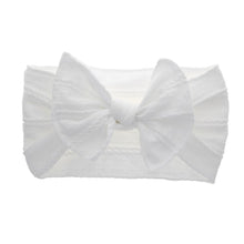 Load image into Gallery viewer, Big Bow Soft Nylon Headbands Flower Print Nylon Turban Hairband Oversize Bunny Bow For Baby Kids
