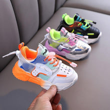 Load image into Gallery viewer, Baby Girls Boys Casual Shoes Soft Bottom Non-slip Breathable Outdoor Fashion Kids Sneakers Children Sports Shoes
