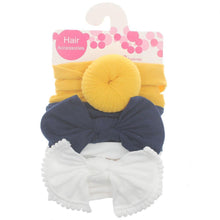 Load image into Gallery viewer, Fashion Baby Nylon Bow Headband Newborn Bowknot Round Ball Head wrap Flower Turban Girls Hair Bands Bow For Kids
