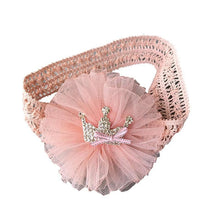 Load image into Gallery viewer, ILuxury Handmade Infant Child Hair Band Three-dimensional Alloy Rhinestone Crown Headdress  Elastic Headband Turban For Baby Girls
