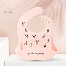 Load image into Gallery viewer, Cute Cartoon Print Baby Bibs Waterproof Soft Silicone Baby Feeding Stuff Dinosaur Pattern Bib For Kids
