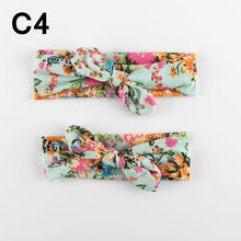 Load image into Gallery viewer, Mother &amp; Baby Headband for Girl Bow Hairband Floral Elastic Hair Bands Parent-Child Turban Hair Accessories Bow For Mother and daughter
