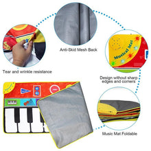 Load image into Gallery viewer, Big Size Music Piano Carpets &amp; 8 Instruments Guitar Accordion Violin Sounds  Musical Play Mat Educational Toy For Kids
