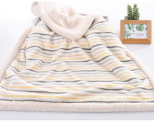 Load image into Gallery viewer, Baby Winter Blanket Newborn Baby Thicken Cotton Fleece Blankets for Infant Warm Soft Swaddle Envelope Blanket for Kids
