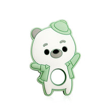 Load image into Gallery viewer, Silicone Bear Baby Teethers Silicone Beads Baby Pacifier Clips Teething Toys Clip Nipple Clasps For Baby Boys And Girls
